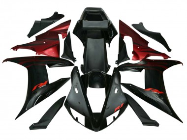 Carénages Moto Yamaha YZF 1000 R1 2002-2003 - Rouge Noir Flamme Vendre