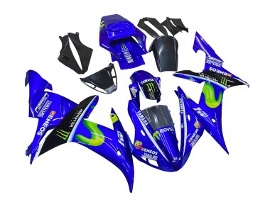 Carénages Moto Yamaha YZF 1000 R1 2002-2003 - Bleu Noir Vert MoviStar ENEOS Monstre Vendre