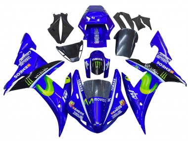 Carénages Moto Yamaha YZF 1000 R1 2002-2003 - Bleu Noir Vert MoviStar ENEOS Monstre Vendre