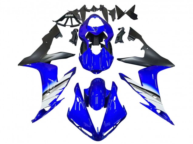 Carénages Moto Yamaha YZF 1000 R1 2004-2006 - Bleu Blanc Noir Mat
