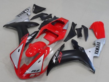 Carénages Moto Yamaha YZF R1 2002-2003 - Rouge Argent Noir Mat Vendre