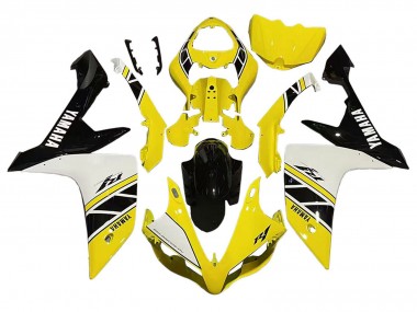 Carénage Moto Yamaha YZF 1000 R1 2007-2008 - Jaune Blanc Noir Vendre