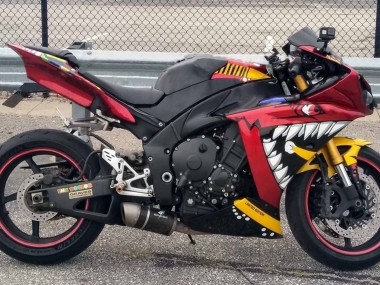 Carénages Moto Yamaha YZF 1000 R1 2009-2011 - Rouge Jaune Noir Requin 46 Vendre