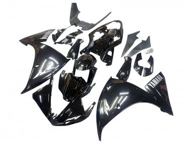 Carénages Moto Yamaha YZF 1000 R1 2009-2011 - Noir Brillant Blanc Décalque Vendre