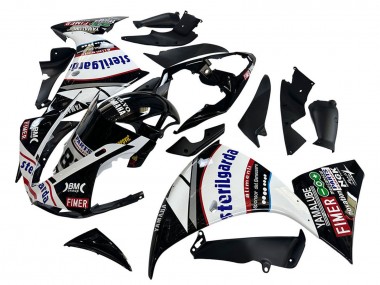 Carénages Moto Yamaha YZF 1000 R1 2009-2011 - Noir Brillant Blanc Rouge Volvo Fimer Yamalube 87 Vendre