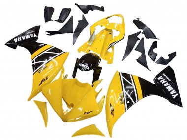 Kits Carénage Moto Yamaha YZF 1000 R1 2009-2011 - Jaune Blanc Noir Bande Vendre