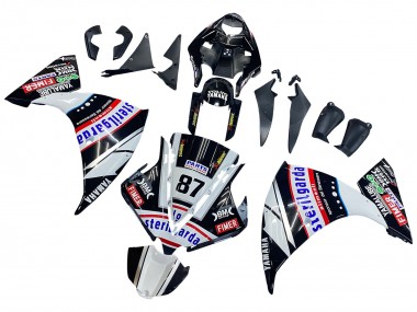 Carénages Moto Yamaha YZF 1000 R1 2012-2014 - Noir Brillant Blanc Rouge Fimer Yamalube Sterilgarda 87 Vendre