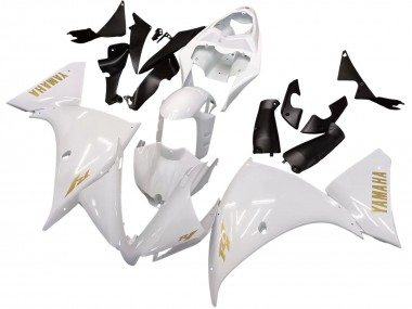 Carénages Moto Yamaha YZF 1000 R1 2012-2014 - Blanc Or Décalque Vendre