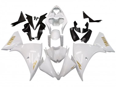 Carénages Moto Yamaha YZF 1000 R1 2012-2014 - Blanc Or Décalque Vendre