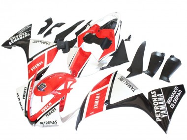 Carénages Moto Yamaha YZF 1000 R1 2012-2014 - Blanc Rouge Noir Brillant Petronas Vendre