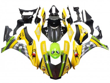 Carénages Moto Yamaha YZF 1000 R1 2015-2019 - Jaune Vert Requin Vendre