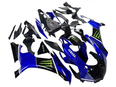 Carénages Moto Yamaha YZF 1000 R1 2015-2019 - Bleu Noir Brillant Vert Monstre Vendre