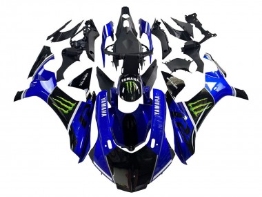 Carénages Moto Yamaha YZF 1000 R1 2015-2019 - Bleu Noir Brillant Vert Monstre Vendre
