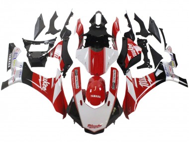 Carénage Moto Yamaha YZF 1000 R1 2015-2019 - Blanc Rouge Noir Milwaukee Vendre