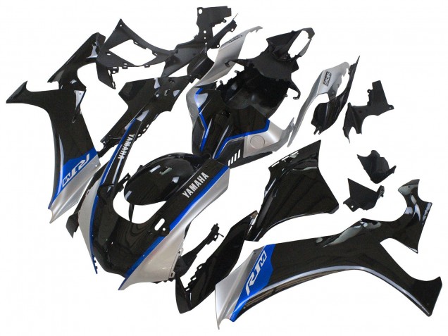 Carénages Moto Yamaha YZF 1000 R1 2020-2025 - Noir Brillant Argent Bleu