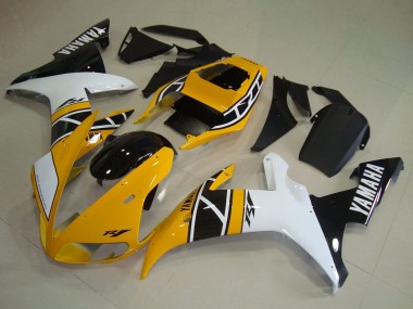 Carénages Moto Yamaha YZF R1 2002-2003 - Jaune Blanc Noir Anniversaire Vendre
