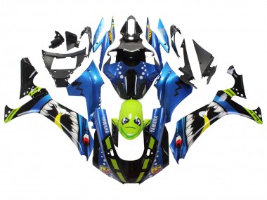 Carénages Moto Yamaha YZF 1000 R1 2020-2025 - Bleu Vert Noir Requin Vendre