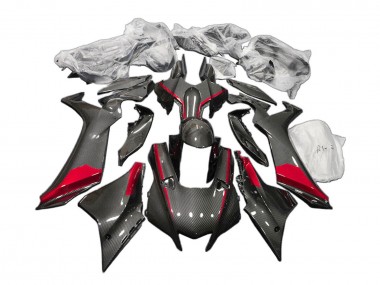Carénages Moto Yamaha YZF 1000 R1 2020-2025 - Noir Fibre de Carbone Rouge Vendre