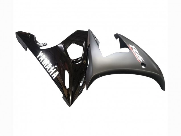 Carénages Moto Yamaha YZF R6 2003-2004 - Noir Brillant Noir Mat Blanc Décalque