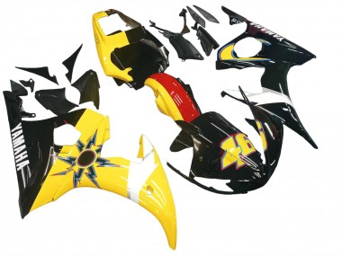 Carénages Moto Yamaha YZF R6 2003-2004 - Jaune Rouge Noir Brillant 46 Vendre