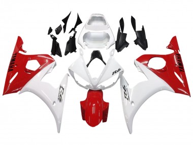 Carénages Moto Yamaha YZF R6 2003-2004 - Blanc Rouge Vendre
