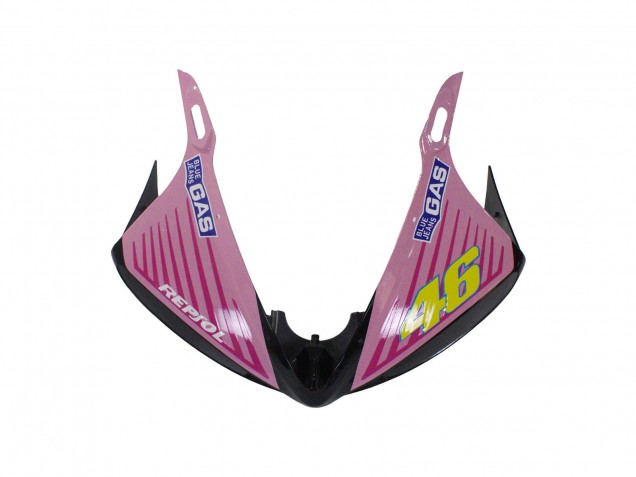 Carénages Moto Yamaha YZF R6S 2006-2009 - Jaune Rose Noir Brillant Rossi Repsol 46