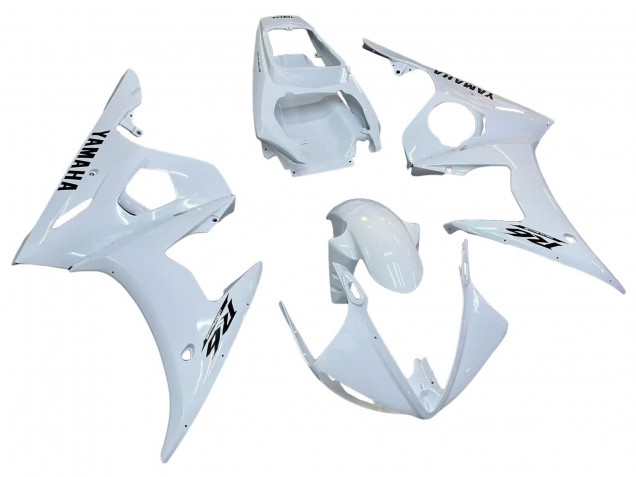 Carénages Moto Yamaha YZF R6 2003-2004 - Blanc Noir Décalque