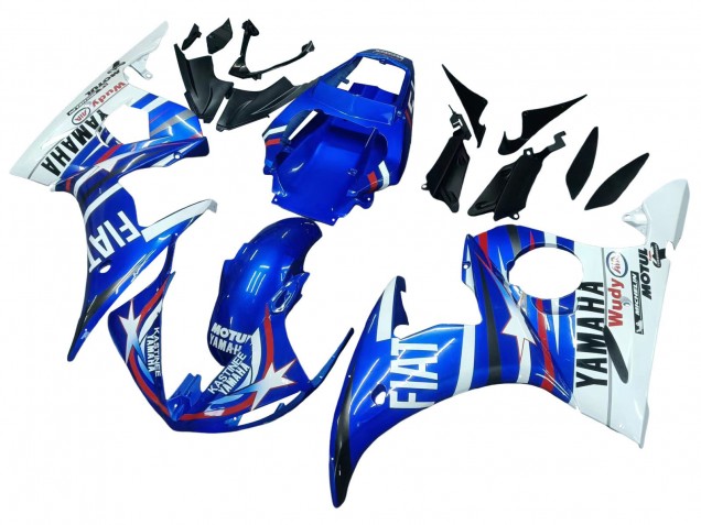 Carénages Moto Yamaha YZF 600 R6 2005 - Bleu Blanc Rouge Motul Michelin Fiat