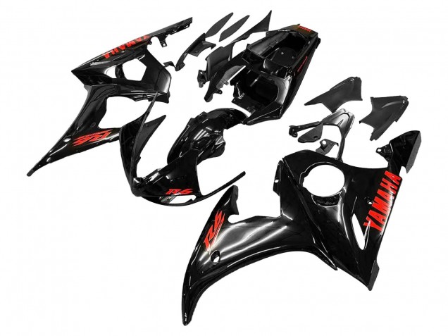 Carénages Moto Yamaha YZF 600 R6 2005 - Noir Rouge