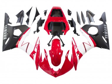 Carénages Moto Yamaha YZF 600 R6 2005 - Rouge Blanc Noir Mat Vendre