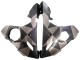 Carénages Moto Yamaha YZF 600 R6 2005 - Noir Mat Gris Geometric