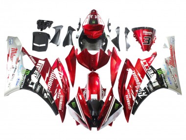 Carénages Moto Yamaha YZF 600 R6 2006-2007 - Blanc Rouge Noir Vert Monstre Milwaukee Vendre