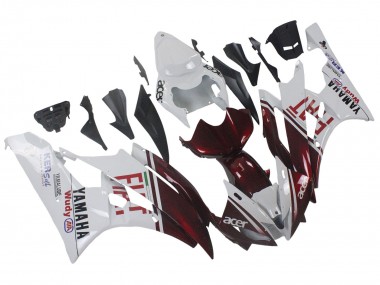 Carénages Moto Yamaha YZF 600 R6 2006-2007 - Blanc Rouge Marron Fiat Acer Yamalube Vendre