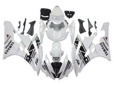 Carénages Moto Yamaha YZF 600 R6 2006-2007 - Blanc Noir Brillant Motul Michelin Vendre