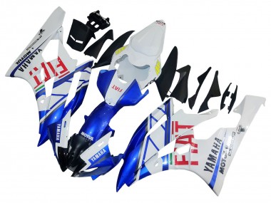 Carénages Moto Yamaha YZF 600 R6 2006-2007 - Blanc Bleu Rouge Fiat Motul Michelin Vendre