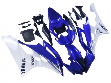 Carénages Moto Yamaha YZF 600 R6 2006-2007 - Blanc Bleu Noir Vendre