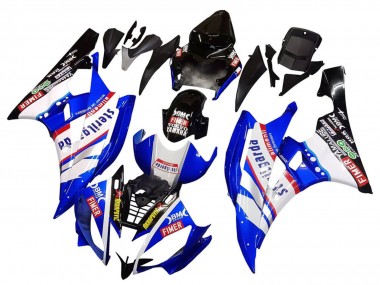 Carénages Moto Yamaha YZF 600 R6 2006-2007 - Blanc Bleu Noir Fimer Volvo Yamalube Sterilgarda Vendre