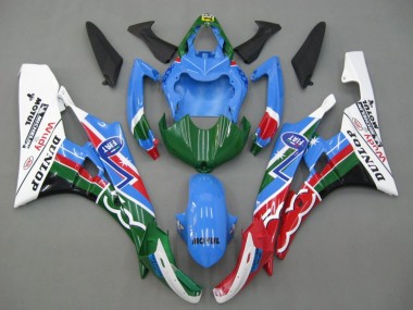 Carénages Moto Yamaha YZF 600 R6 2006-2007 - Bleu Vert Blanc Rouge Dunlop Michelin Motul Vendre