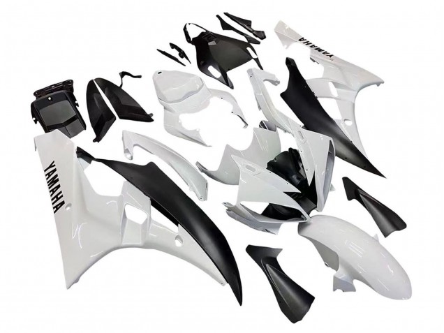 Carénages Moto Yamaha YZF 600 R6 2006-2007 - Blanc Noir Mat