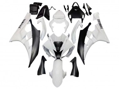 Carénages Moto Yamaha YZF 600 R6 2006-2007 - Blanc Noir Mat Vendre