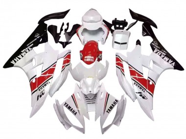Carénages Moto Yamaha YZF 600 R6 2006-2007 - Blanc Rouge Noir Motul Vendre