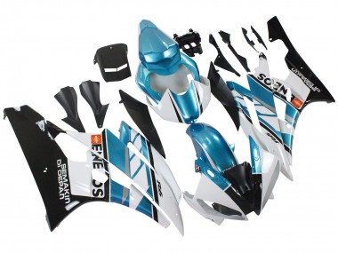Carénages Moto Yamaha YZF 600 R6 2006-2007 - Blanc Bleu Noir Semakin Didepan ENEOS Vendre