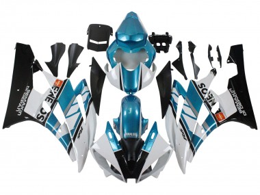 Carénages Moto Yamaha YZF 600 R6 2006-2007 - Blanc Bleu Noir Semakin Didepan ENEOS Vendre