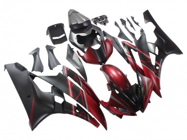 Carénages Moto Yamaha YZF 600 R6 2006-2007 - Rouge Noir Mat Vendre