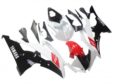 Carénages Moto Yamaha YZF 600 R6 2008-2016 - Blanc Rouge Noir Brillant Vendre