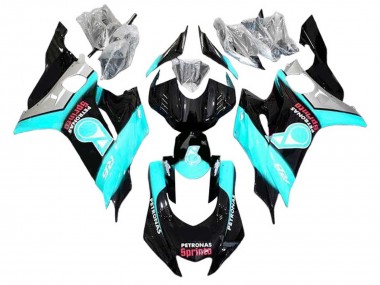 Carénages Moto Yamaha YZF 600 R6 2008-2016 - Bleu Clair Noir Brillant Petronas Vendre