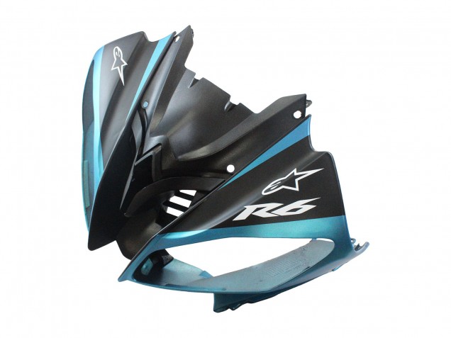 Carénages Moto Yamaha YZF 600 R6 2008-2016 - Bleu Clair Noir Mat Petronas ENEOS