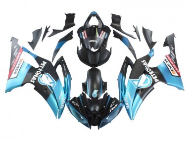 Carénages Moto Yamaha YZF 600 R6 2008-2016 - Bleu Clair Noir Mat Petronas ENEOS Vendre