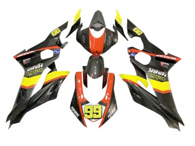 Carénages Moto Yamaha YZF 600 R6 2008-2016 - Jaune Orange Noir Fibre de Carbone Style Vendre