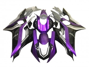 Carénages Moto Yamaha YZF 600 R6 2017-2023 - Argent Violet Noir Brillant Vendre